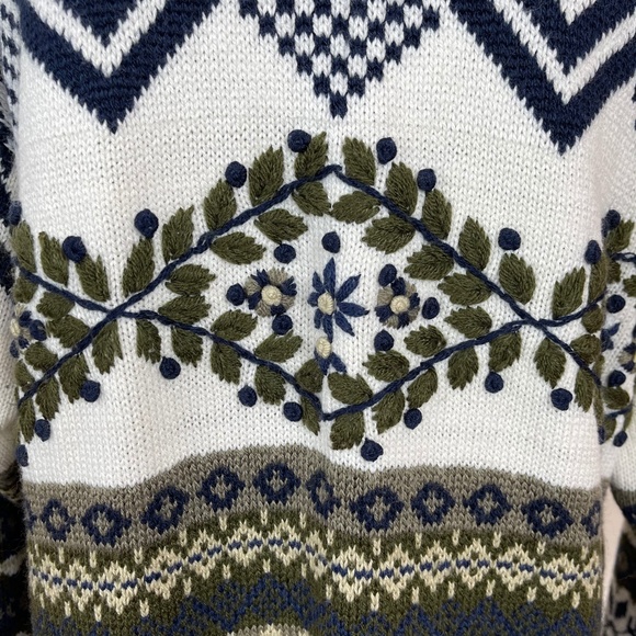 Vintage Cristina Fair Isle Floral Sweater - Picture 6 of 8